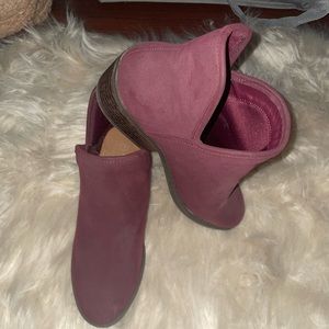 Serra Burgundy slip on ankle boots